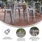 Flash Furniture 31.5 SQ Bar Top Table Brown Poly Top/Silver Frame JJ-T14619H-80-BRSL-GG - alternate 9